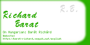 richard barat business card