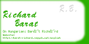 richard barat business card